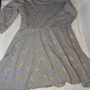 Dip Casual Gray and Gold Long Sleeve Dress